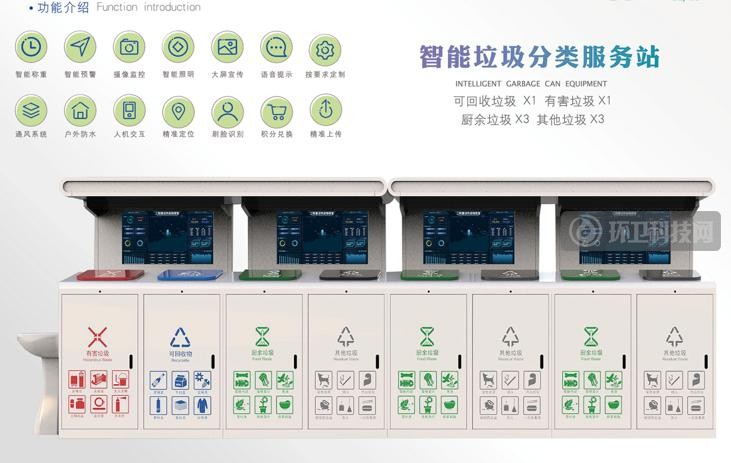 垃圾分类投放亭 自动感应垃圾分类箱 回收箱 广东胜越智联生产 可定制