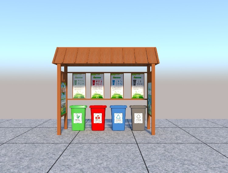 大渡口智能垃圾分类亭垃圾分类亭厂家(图3)