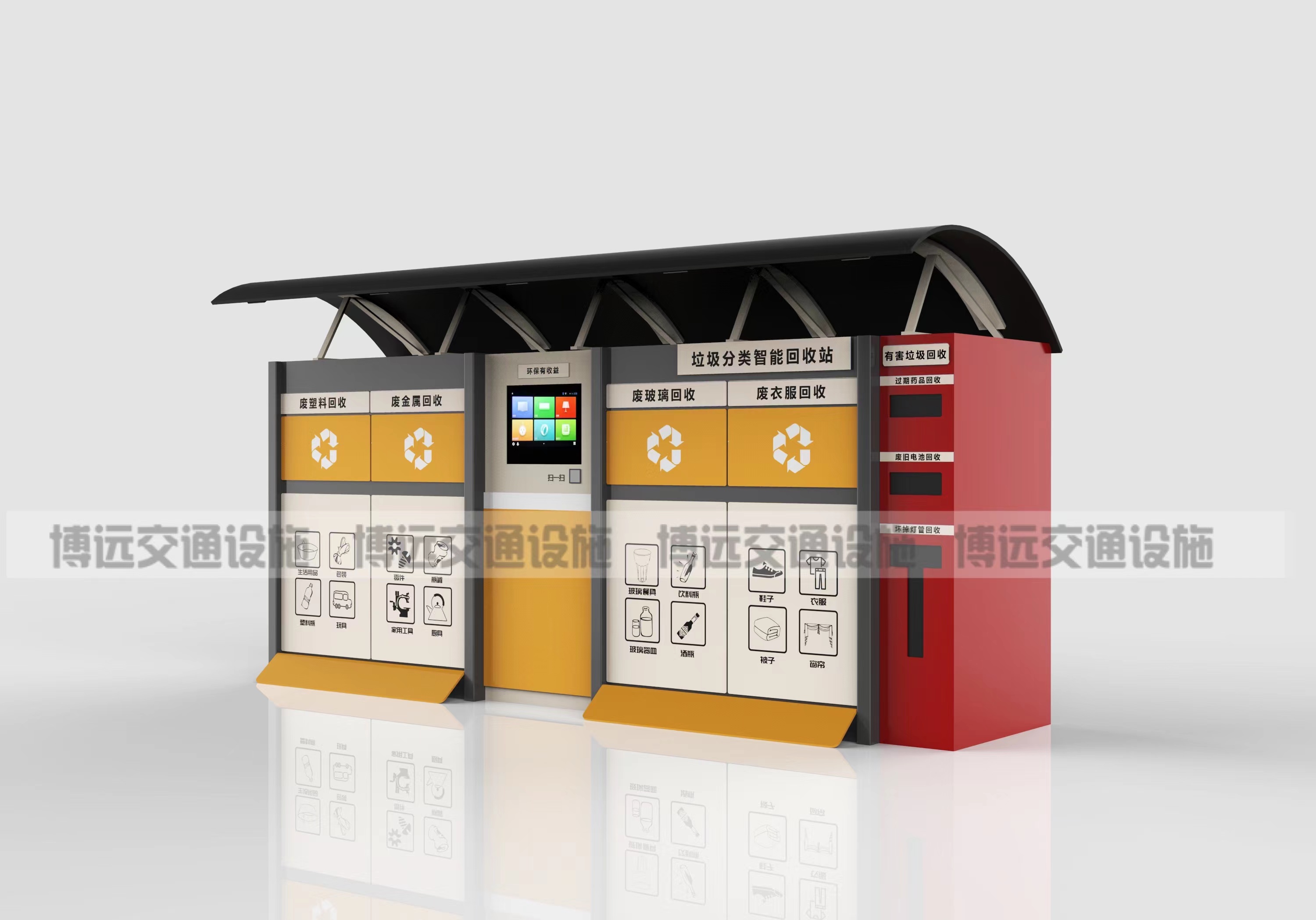 智能垃圾箱来到社区自带摄像头识别垃圾种类