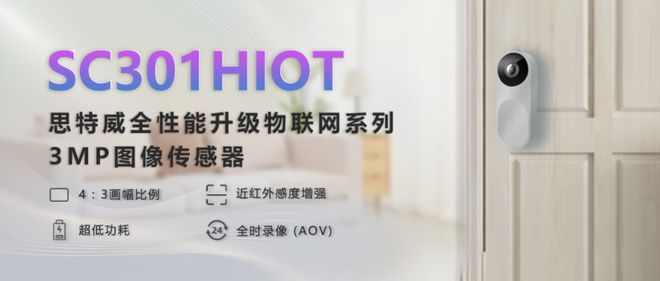 思特威(688213SH)全新推出物联网系列3MP高性能图像传感器SC301HIoT