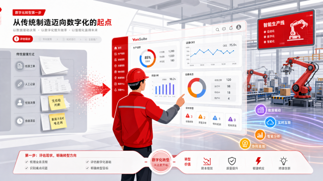 制造企业数字化转型第一步该做什么？中小企业“小快轻准”落地指南：选型对比+避坑全攻略_社会新闻_大众网(图1)