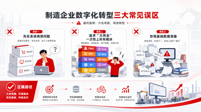 制造企业数字化转型第一步该做什么？中小企业“小快轻准”落地指南：选型对比+避坑全攻略_社会新闻_大众网(图6)